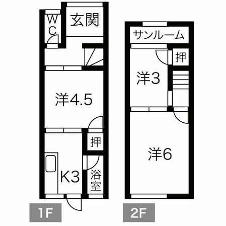 岡5丁目貸家の物件間取画像